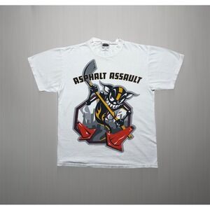 Vintage 1995 Winzerland Asphalt Assault Graphic T-Shirt Tultex Large USA Tee